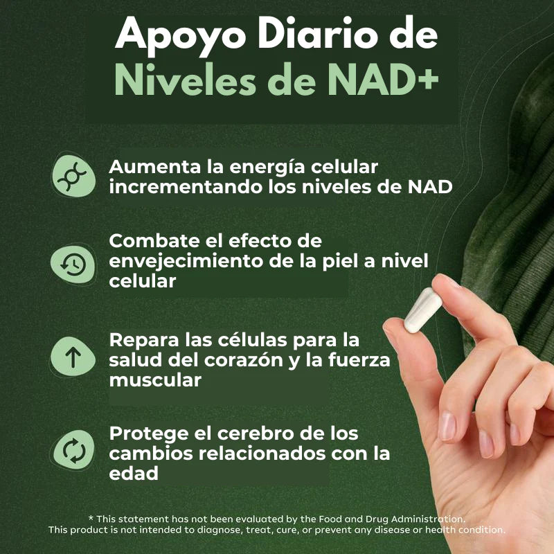 NICOTINAMIDE RIBOSIDE® NAD+ de Alta Pureza Anti-Envejecimiento