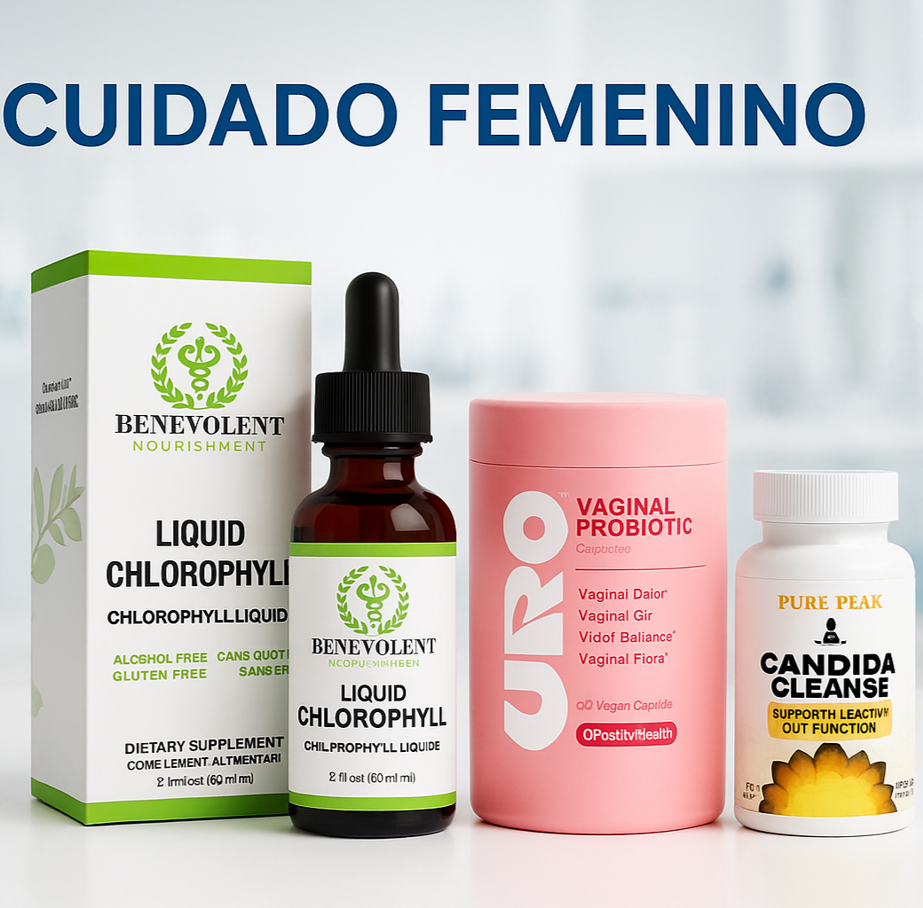 Combo Cuidado Femenito - Uro Probiotic + Candida Cleanse + Liquid Clorophyll