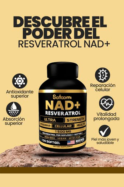 COMBO rejuvenecedor NAD+RESVERATROL  Suplemento Potenciador & Rejuvenecedor